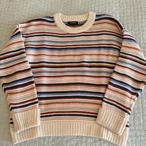 525 America Cream and Multicolor Knit Sweater